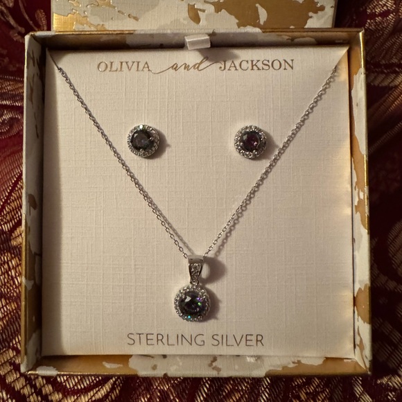 Olivia and Jackson Mystic Topaz Necklace and Earring set - Picture 2 of 6